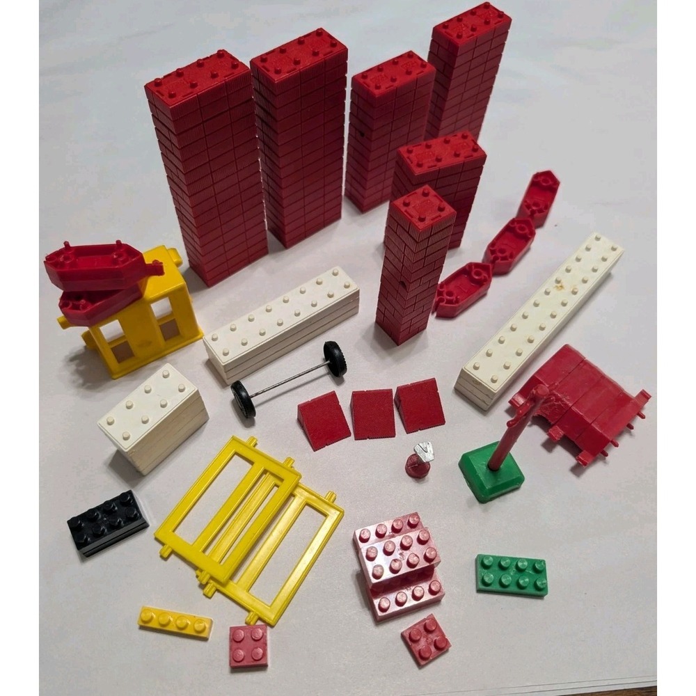 Vtg American Plastic Bricks No. 725 1960s 125 Pcs USA Made Lego Remco Building